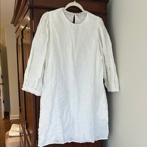 ANN MASHBURN Eyelet Linen Dress